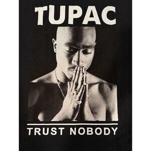 TUPAC Trust Nobody Unisex T-Shirt 3XL Black Retro